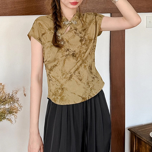 裁缝学苑AQ271新中式上衣女夏短袖衬衫纸样改良国风盘扣小衫版型