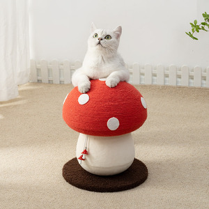 猫爬架蘑菇剑麻绳猫抓板不掉屑磨爪神器小型猫架不占空间猫咪玩具