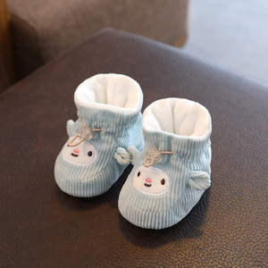 婴儿鞋春秋季0-1岁棉鞋软底幼儿不掉鞋新生儿3-6-9月宝宝鞋子冬款
