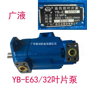 YB-E63/32注塑液压YB-E系列双联泵广液罗定泵麦珀牌