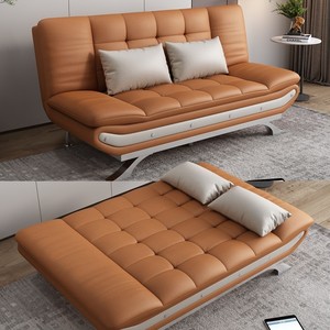 科技布沙发床两用小户型客厅现代简约经济型实木乳胶单双人折叠床
