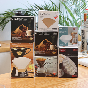 手冲咖啡滤纸 扇形锥形v60蛋糕杯滤纸手磨咖啡滤纸咖啡纸食品级