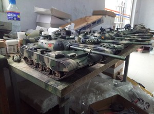 小号手 1/35  中国 79式坦克模型代工包板件