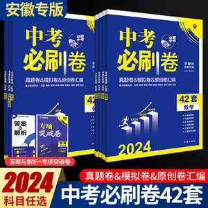 2024版安徽中考必刷卷42套数学英语文物理化学政治历史预测押题卷