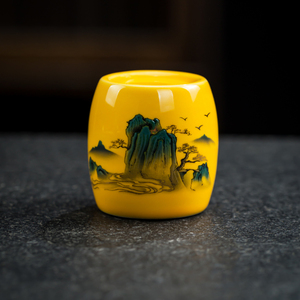创意描金青花盖置中式放茶壶盖碗盖子配件陶瓷壶盖托茶具茶道零配