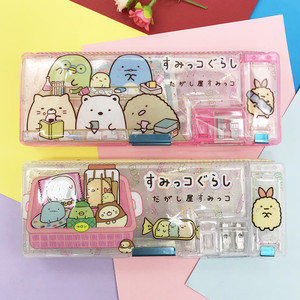 角落双面磁性文具盒 可爱日系动漫多功能铅笔盒塑料笔盒