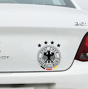 足球欧洲杯四星德国队战车三色旗车贴纸老鹰笔记本电动摩托装饰
