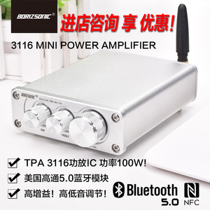 HIFI发烧迷你TPA3116立体声音频小功放蓝牙5.0重低音大功率功放机