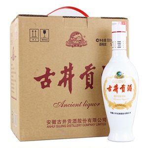 古井贡酒 老瓷贡42度 500ml*6瓶 整箱装 乳玻贡浓香型纯粮白酒