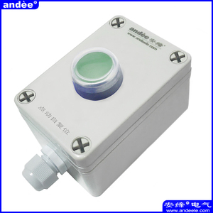 安缔AD301防水开关点动 22mm起停自复位自锁按钮IP65两地控制盒子
