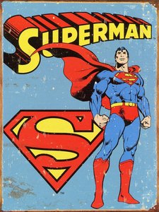 DC英雄超人 美国漫画复古铁皮海报 正义联盟 神奇女侠 蝙蝠侠