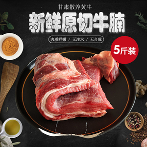 新鲜牛腩肉 甘肃农家散养 正宗兰州黄牛肉 新鲜现杀牛肉牛腩5斤装