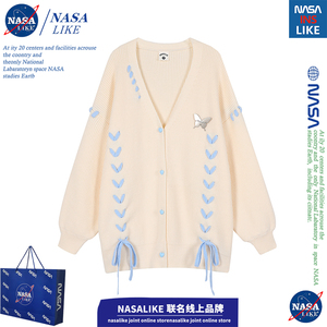 NASA~蝴蝶绑带慵懒软糯毛衣女小个子秋冬奶甜系软妹针织开衫外套