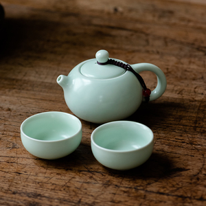 陶瓷茶具一壶两杯礼品西施壶快客杯便携式家用功夫定窑旅行茶具