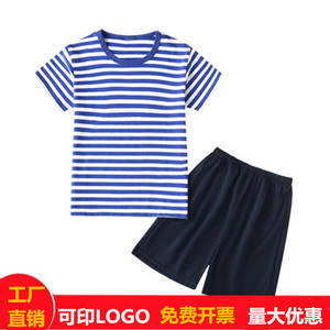 儿童迷彩服套装中小学生军训服幼儿园海魂衫体能服训练服短袖T恤