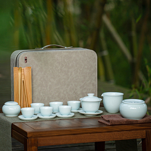 户外便携包旅行茶艺教学套组盖碗茶杯泡茶壶功夫茶具套装礼品logo