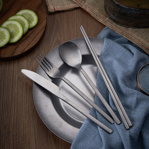 复古怀旧餐具西餐牛排工业风刀叉勺三件套304不锈钢筷子勺子套装