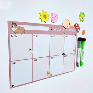 冰箱贴留言板周计划表可擦写磁铁白板贴墙每周辅食表月计划自律表