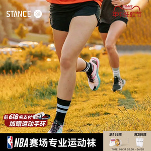 STANCE 跑步袜448中筒条纹专业运动袜春夏健身袜子男女反光标瑜伽