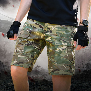 夏季户外教官工装裤黑色cp迷彩蟒纹耐磨军迷战术短裤修身拓展装备