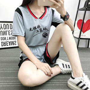 新款短袖篮球服女韩版套装定制透气篮球衣比赛运动队服背心可印号