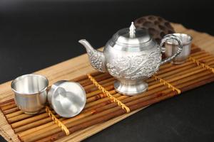 顺丰包邮礼品中式家用茶具套装茶壶功夫茶杯纯锡制品杀菌净水安全