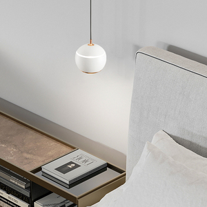 LED卧室床头灯现代极简创意小吊灯北欧简约阳台可升降轻奢吊线灯