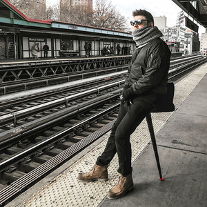 户外等待排队神器便携式地铁旅游轻迷你随身座椅伸缩折叠凳子成人