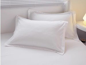 白色枕套一只酒店枕芯套旅馆民宿单人枕头套48cmx74cm信封式白色