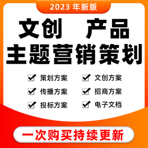 文创主题IP产品文化节招商运营推广策划营销方案PPT案例模板合集