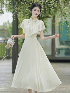 新中式复古小洋装民国风女装绝美旗袍改良年轻款少女连衣裙日常仙