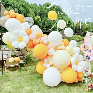 户外露营生日派对装饰场景布置气球链野餐气球主题聚会patty帐篷
