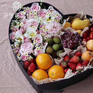 大号绸质心形圆形方形66朵玫瑰鲜花水果礼盒情人节花盒花店用品