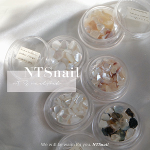 NTS nail 甄选 日系joujou同款 珍珠贝壳美甲装饰不规则厚贝壳片