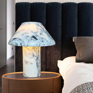 台灯床头灯大理石现代简约轻奢高档卧室插电北欧风格软装设计台灯