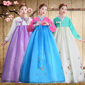 朝鲜服装鲜族服女成人改良韩服韩国古装民族舞蹈演出服大长今衣服