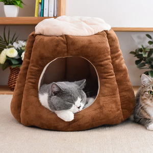 冬季保暖猫窝宠物用品四季猫睡袋深度睡眠半封闭式猫咪帐篷猫屋