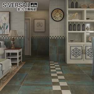 圣凡尔赛墨丘利600x600仿古砖绿色地中海地砖厨房卫生间瓷砖复古