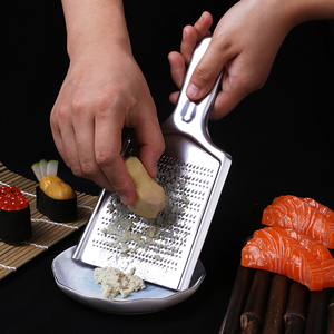 日式磨姜板手工磨蒜果土豆泥日本料理店专用不锈钢宝宝辅食研磨器