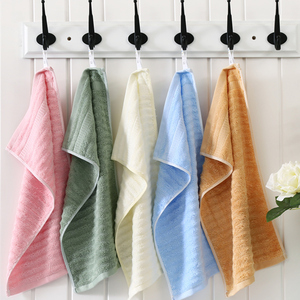 洗脸毛巾 竹纤维家用儿童专用童巾比纯棉全棉吸水小长方形竹炭3条