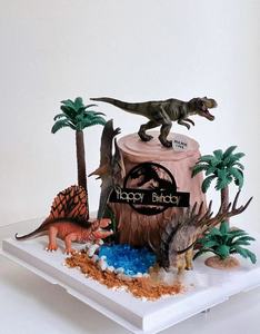 恐龙乐园蛋糕装饰插件摆件创意生日霸王龙森系烘焙主题巴斯光年
