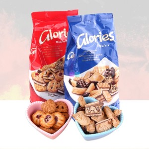 德国进口零食西点心GLORIES哥尼斯混合曲奇华夫饼干 袋装小吃代餐