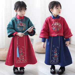 拜年服宝宝女冬中国风童装中式复古装新年衣服儿童汉服女童唐装