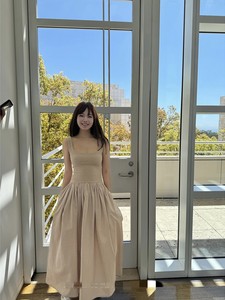JSHOU STUDIO _ 氧气针织拼接无袖吊带背心连衣裙女2024夏季新款