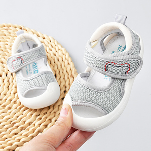 宝宝凉鞋男学步鞋夏软底防滑0一1-3岁婴儿网布幼儿不掉女宝宝鞋子