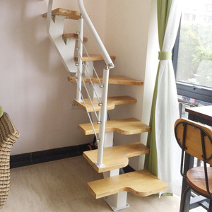 整体楼梯迷你楼梯小户型旋转阁楼钢木楼梯定制楼梯复式家用楼梯
