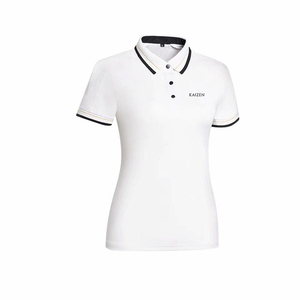 外贸日韩出口尾单 高尔夫女装短袖夏季白色T恤 运动POLO衫休闲装