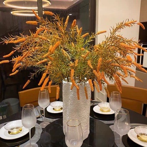 秋色鼠尾草仿真花花束配材假花 客厅餐桌花艺样板间装饰摆件