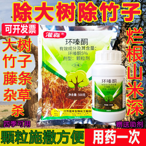 环嗪酮杀竹子烂根专用药环嗪哃除灌木杂草药粉剂除草烂根剂除草剂