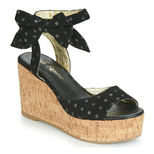 Lola Ramona女鞋子超高跟厚底凉鞋黑色春夏正品414003 24丹麦品牌